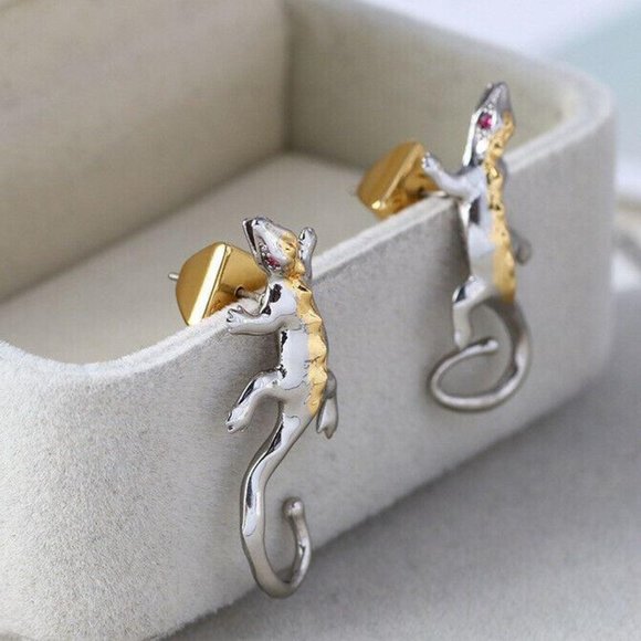 Alexis Bittar Asymmetrical Silver Lizard Earrings - Picture 3 of 5